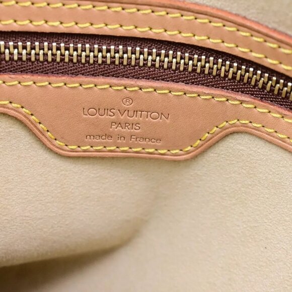 LOUIS VUITTON Logo Looping GM Shoulder Bag Monogram Leather Brown - Picture 8 of 16